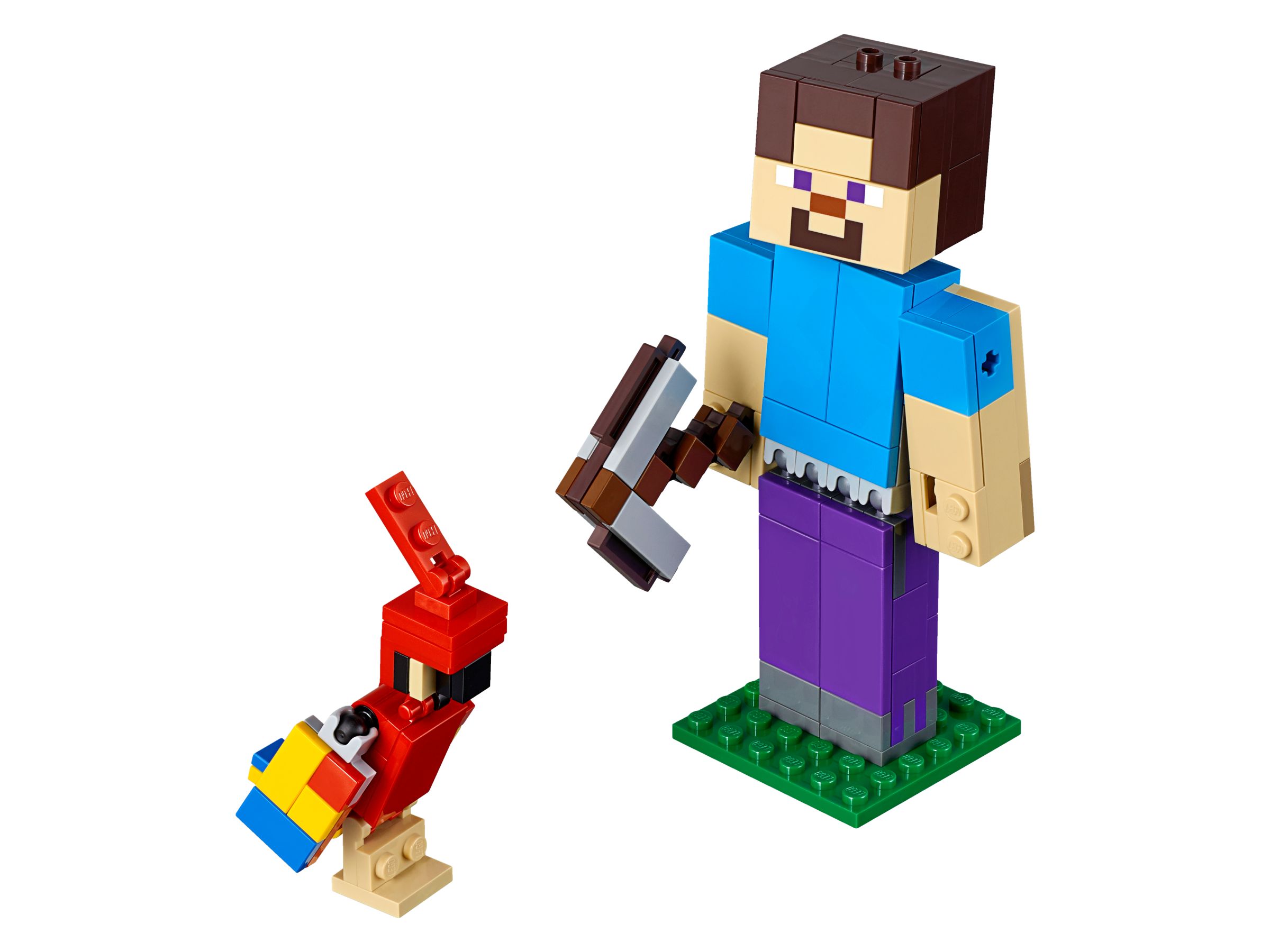 LEGO Minecraft BigFig Steve mit Papagei 21148